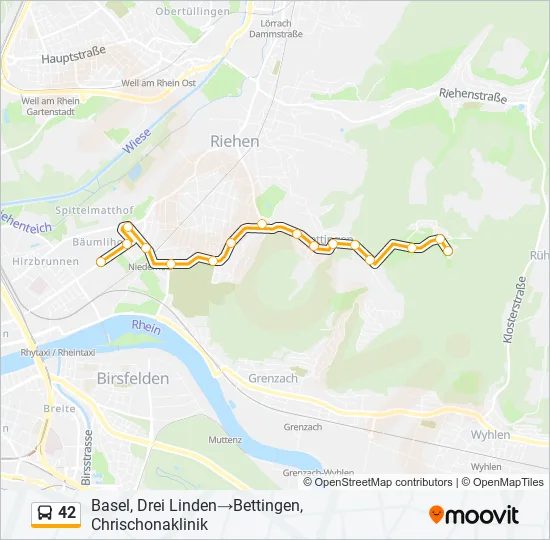 42 Bus Line Map