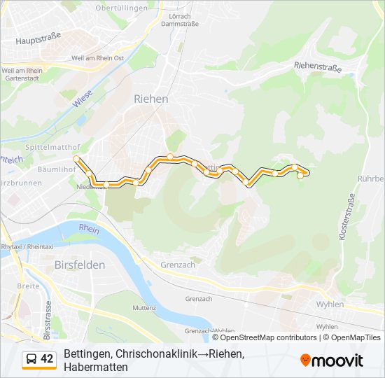 42 Bus Line Map
