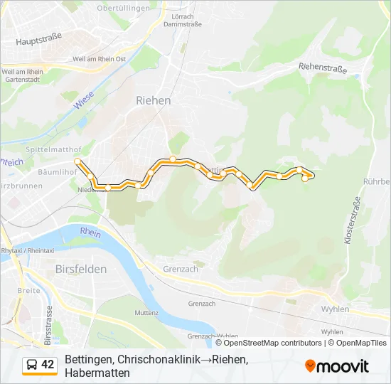 42 Bus Line Map