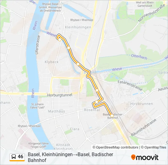46 Bus Line Map