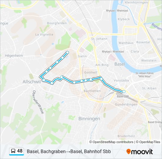 48 Bus Line Map