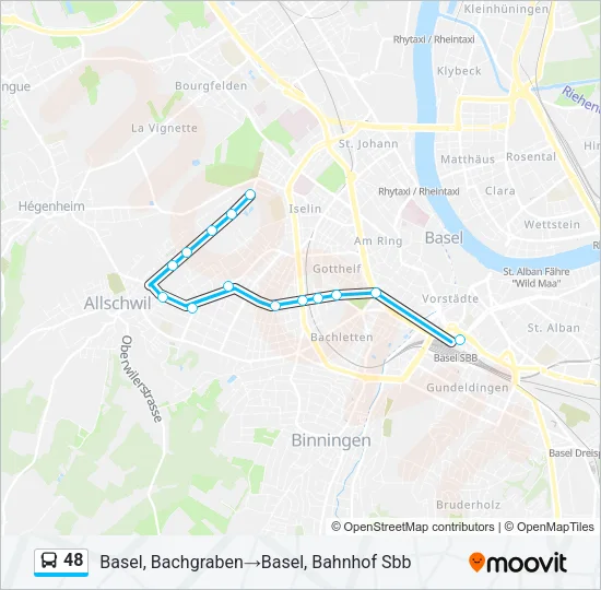 48 Bus Line Map