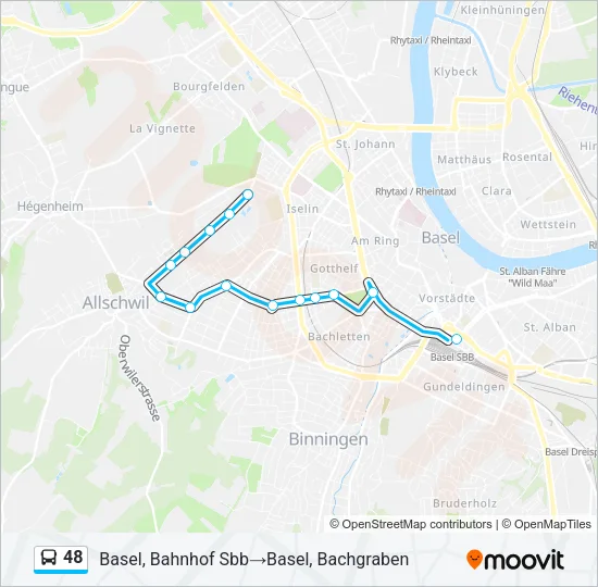 48 Bus Line Map