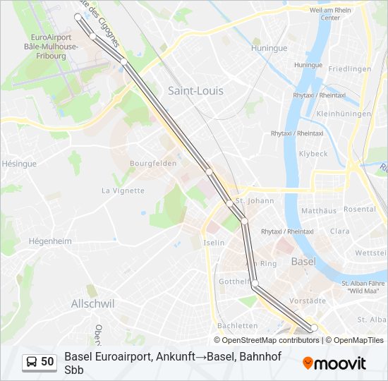 50 Bus Line Map