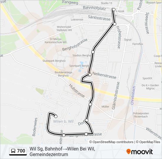 700 Bus Line Map