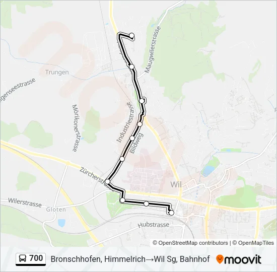700 Bus Line Map