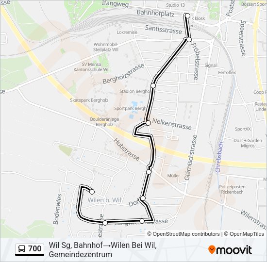 700 Bus Line Map