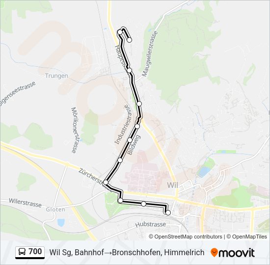 700 Bus Line Map