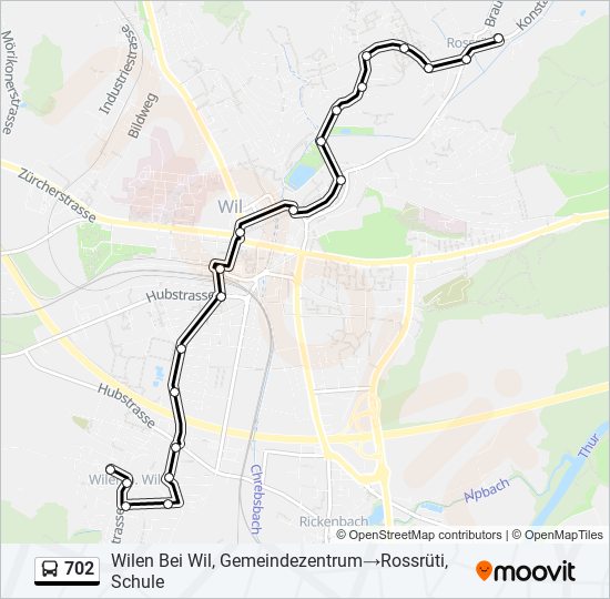 702 bus Line Map