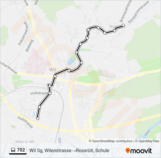 702 Bus Line Map