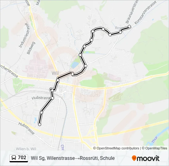 702 Bus Line Map