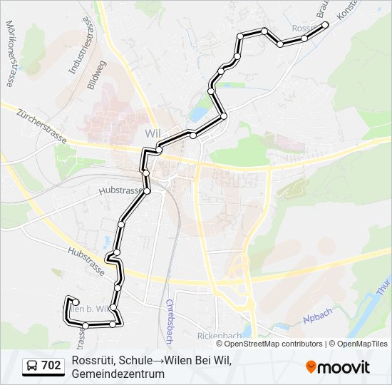 702 Bus Line Map