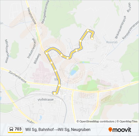 703 Bus Line Map