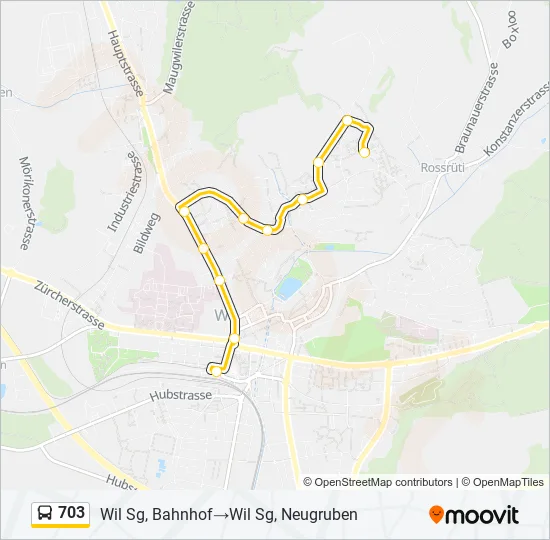 703 Bus Line Map