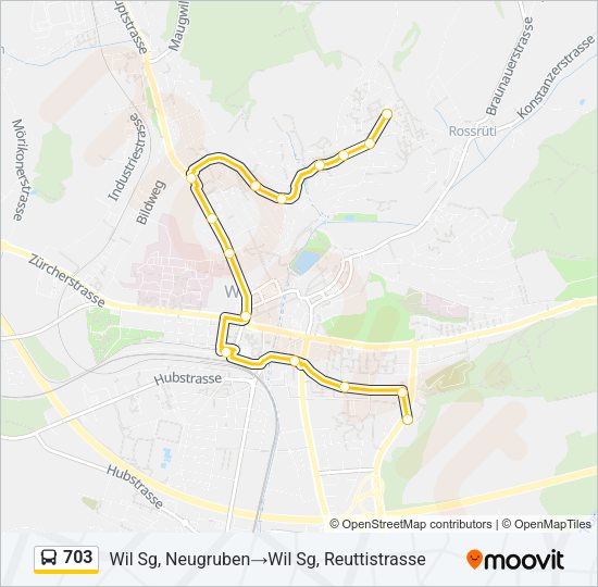 703 Bus Line Map