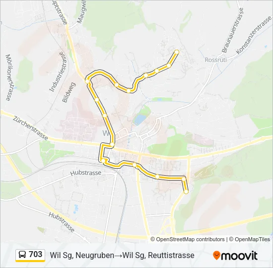 703 Bus Line Map