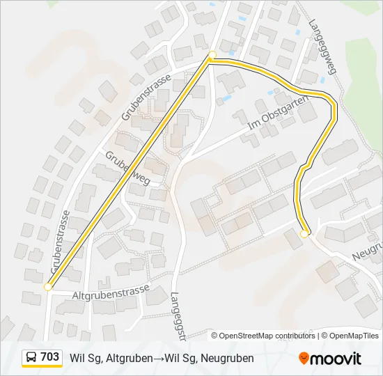 703 Bus Line Map