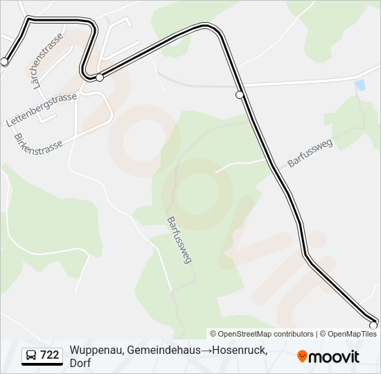 722 Bus Line Map