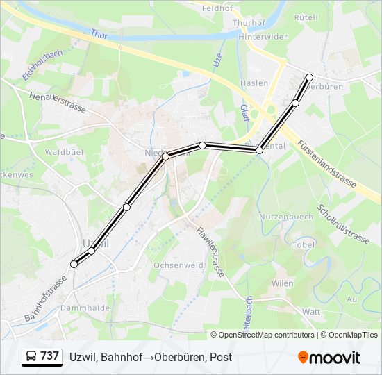 737 Bus Line Map