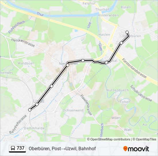 737 Bus Line Map