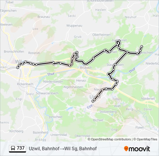 737 Bus Line Map