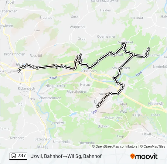 737 Bus Line Map