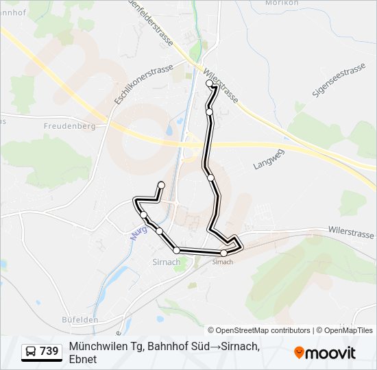 739 Bus Line Map