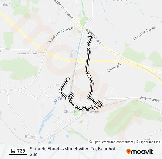 739 Bus Line Map