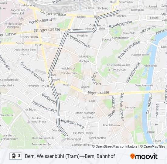 3 light rail Line Map