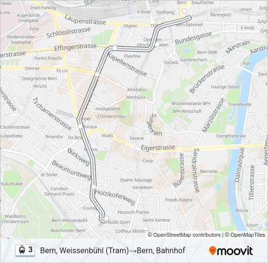 3 Light Rail Line Map