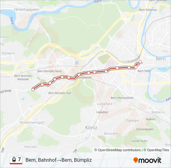 7 Light Rail Line Map