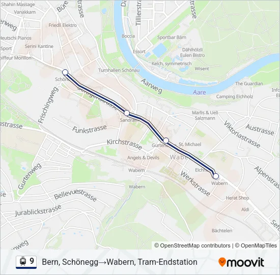 9 Bus Line Map