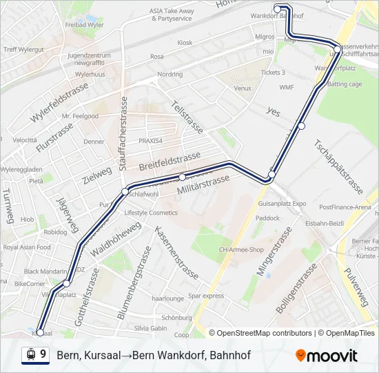 9 Light Rail Line Map