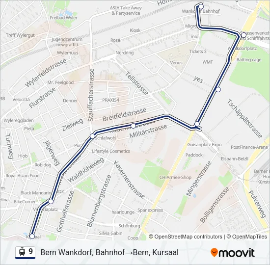 9 Light Rail Line Map