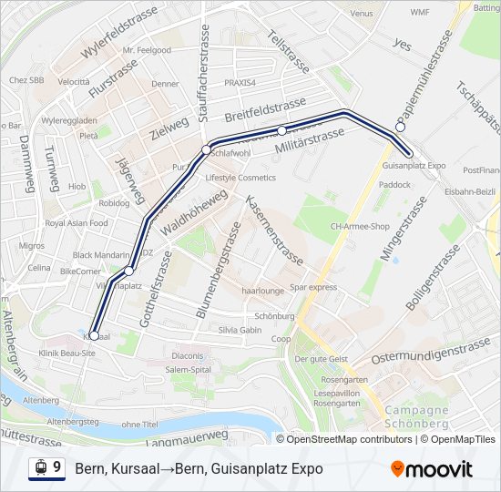 9 Light Rail Line Map
