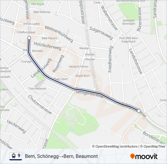 9 Light Rail Line Map