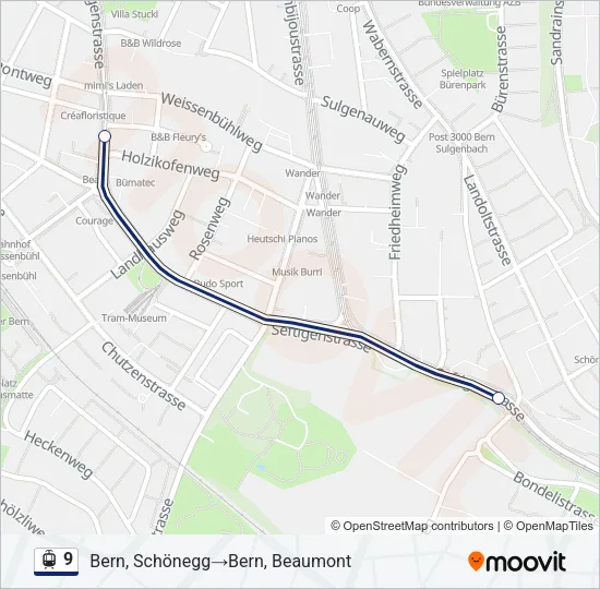 9 Light Rail Line Map