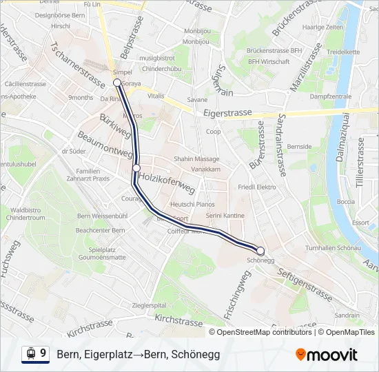 9 Bus Line Map