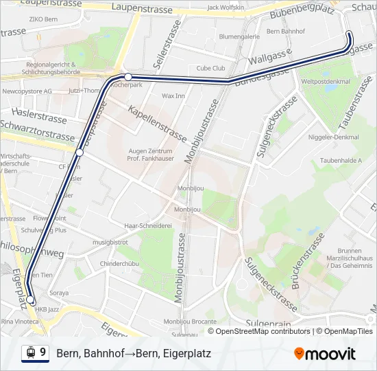 9 Light Rail Line Map