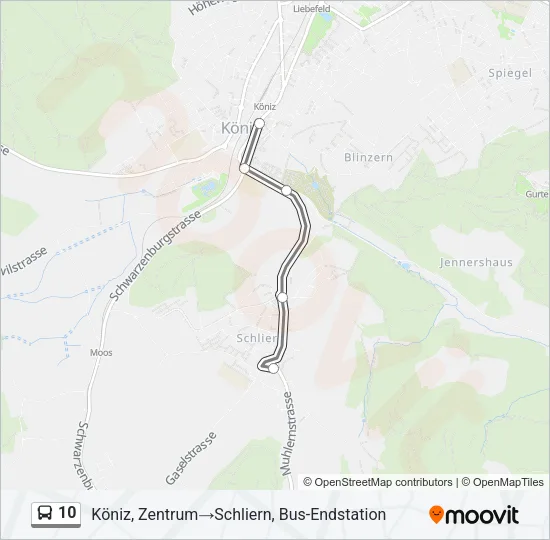 10 Bus Line Map