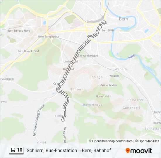 10 Bus Line Map