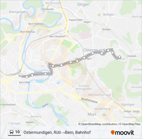 10 Bus Line Map