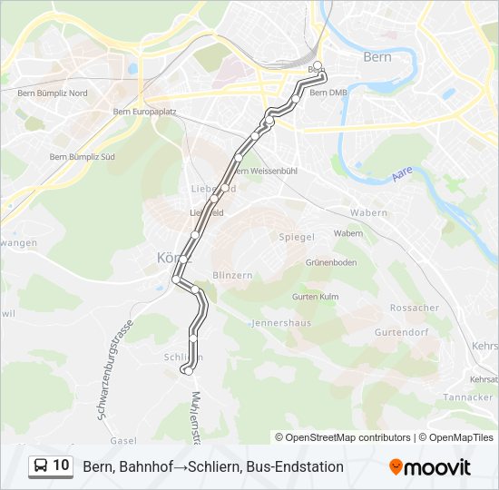 10 Bus Line Map