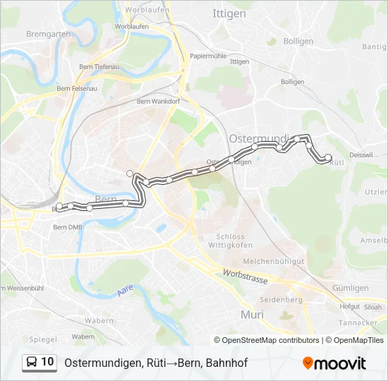 10 Bus Line Map
