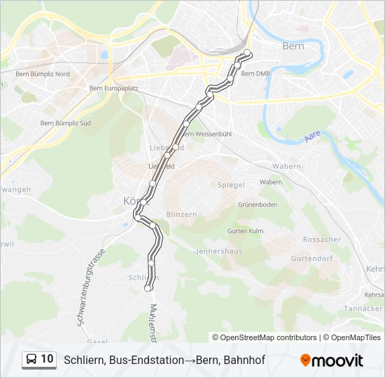 10 Bus Line Map
