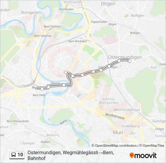 10 Bus Line Map