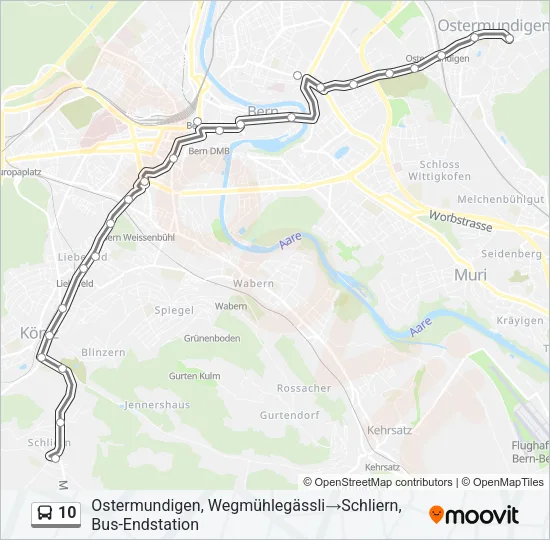 10 Bus Line Map