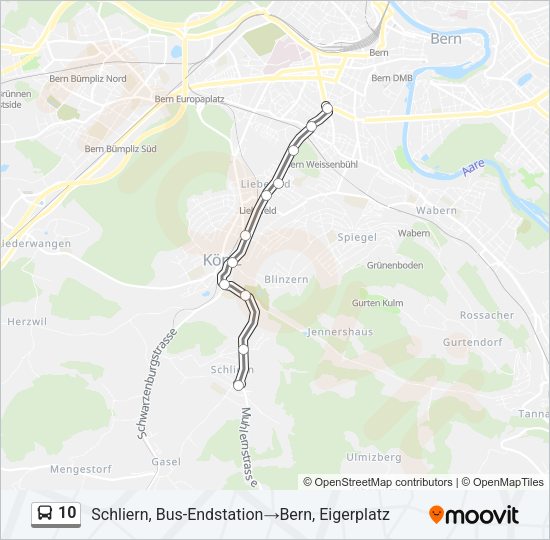 10 Bus Line Map