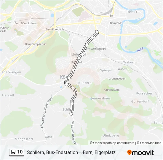 10 Bus Line Map