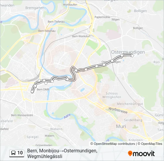 10 Bus Line Map